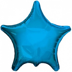 Шар с гелием "Звезда Остроконечная, Голубой", 46 см
